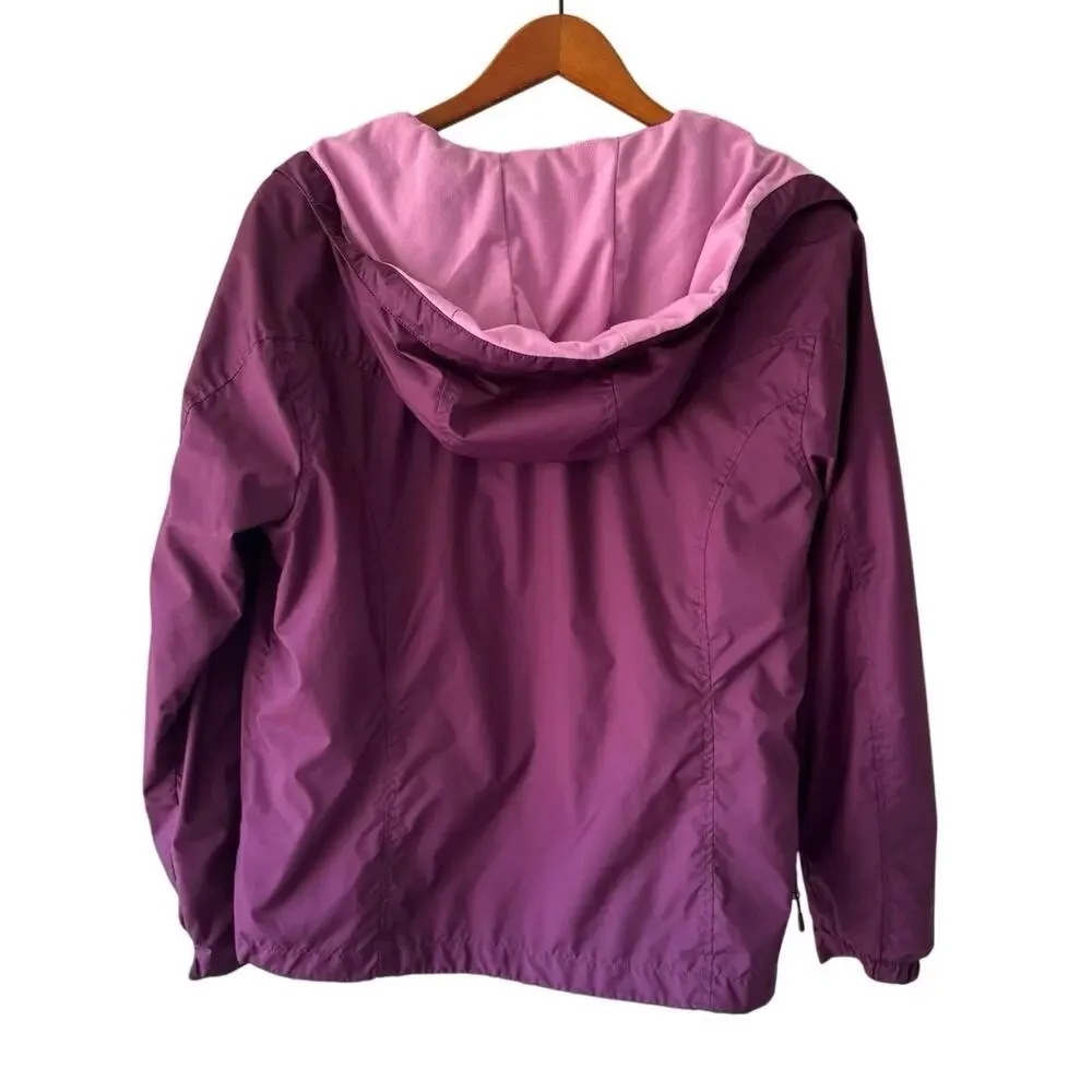 L.L. Bean Nylon Lightweight Hooded Jacket Mesh Lined Purple outdoors Women's M
